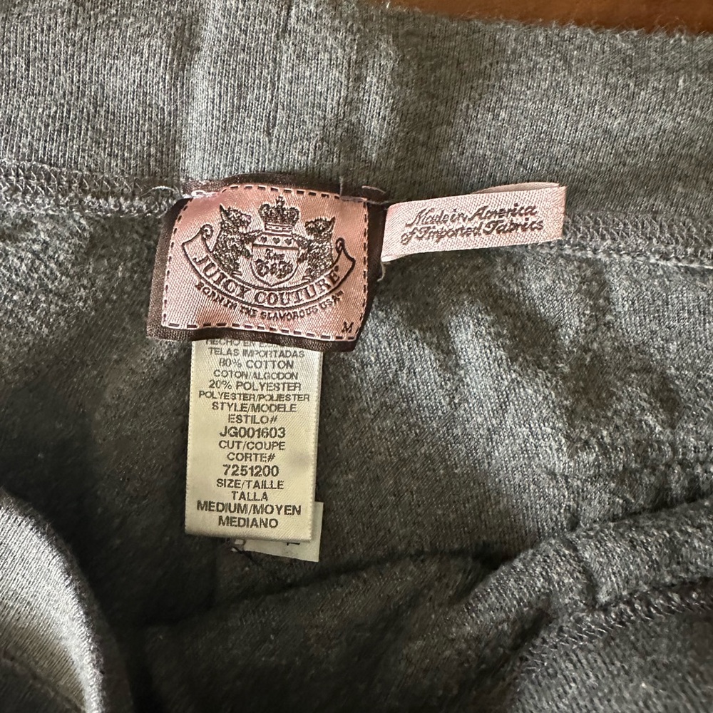 Juicy Couture Velour Wide Leg Lounge Pants Gray Size M - Picture 2 of 5